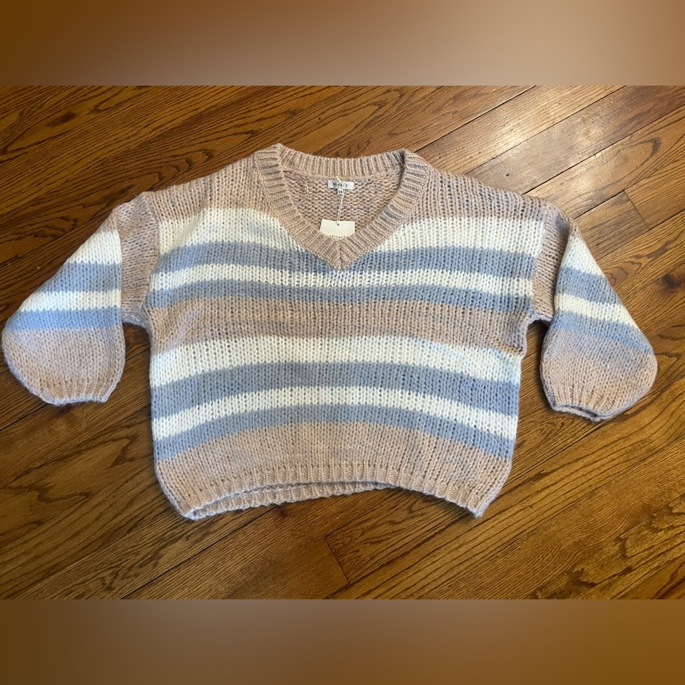 S/M Pink Blush Maternity sweater NWT